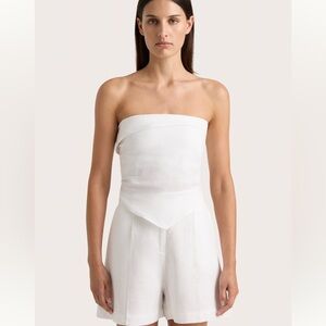Faithful the Brand Antibes Strapless Top White